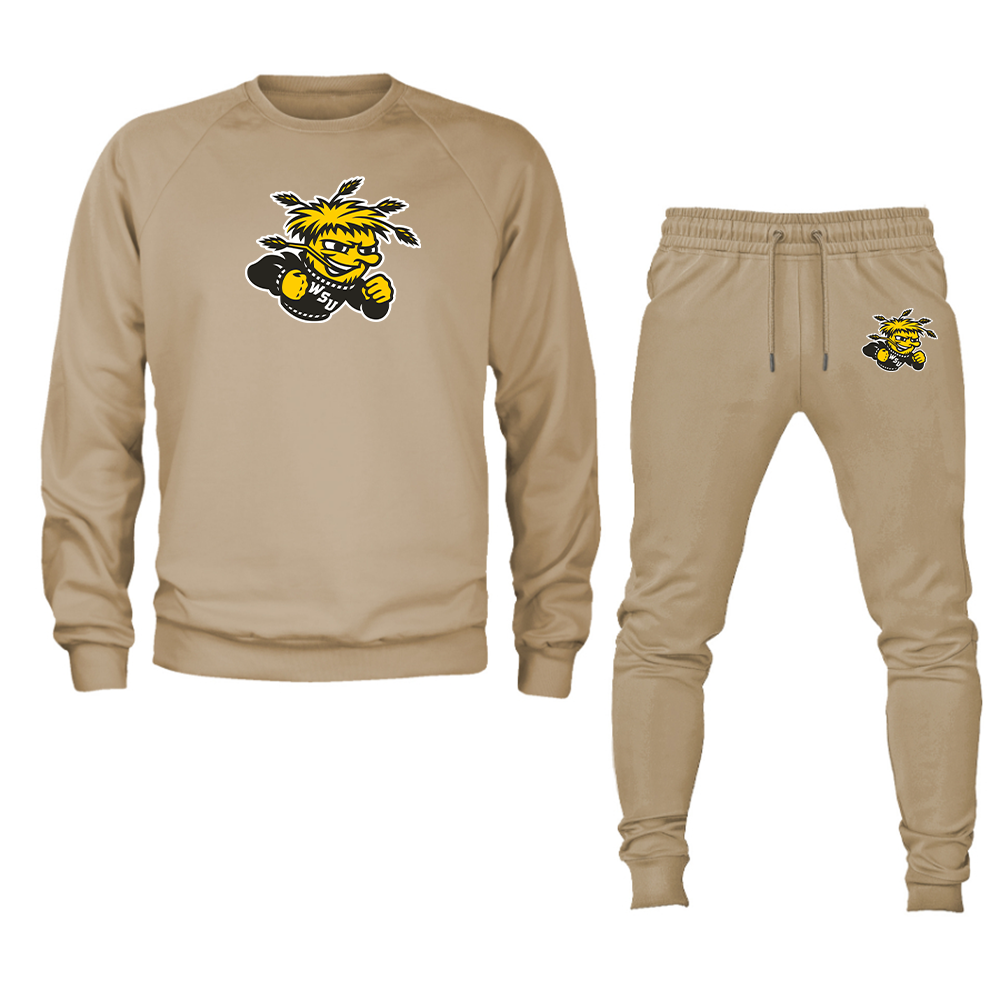 Men's Wichita State Shockers  Crewneck Sweatshirt Joggers Suit